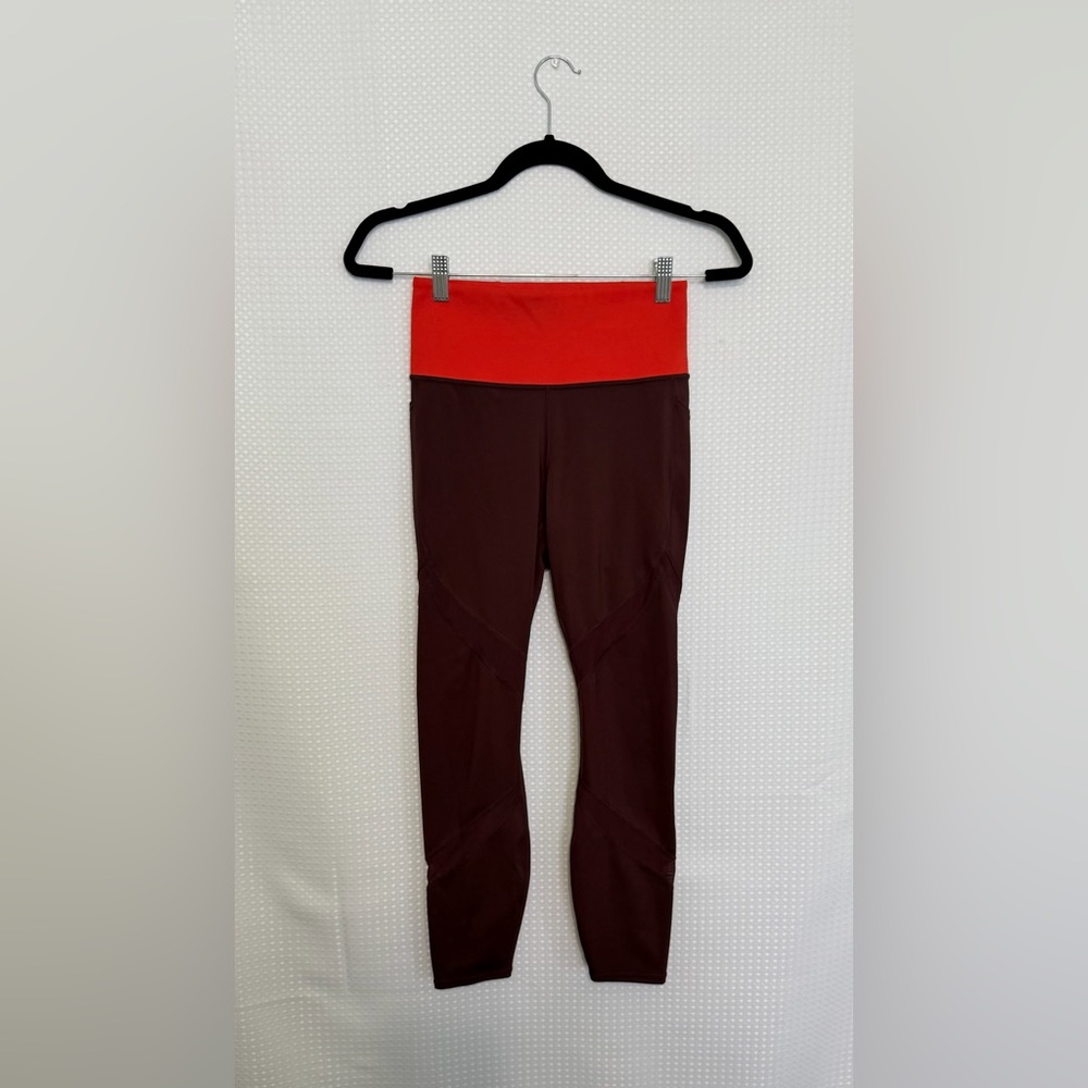 Athleta Tenacity 7/8 Tight PowerLift Antique Burgundy Mesh Panels Size S - Picture 6 of 11